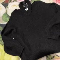 リプレイ　 ブラック ニット Vネック セーター