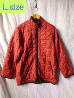 メンズＬサイズ オレンジキルティングジャケット軽量NICOLE MORRISON