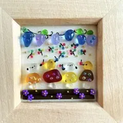 シーグラスアート　秋の実り♪ シマエナガ