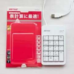 【ほぼ新品】BUFFALO テンキーボード BSTK100WH ホワイトのサムネイル
