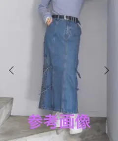 PAGE BOY サイドベルトデニムスカート