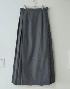 美品　オニールオブダブリン　マキシ丈　プリーツスカート　グレー無地　GB10
