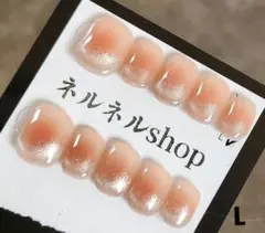 642:グラデーションマグネットフレンチチークネイルチップ☆Lサイズ