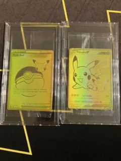 ピカチュウV ボールセット 25th ゴールデンピカチュウ 英語 海外 プロモ