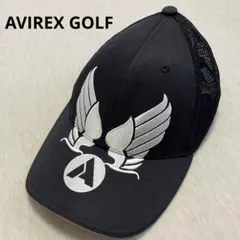 AVIREX GOLF ゴルフキャップ メッシュ ブラック 黒