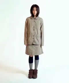 QVC ギブリコレクション 莉子ちゃん モッズコート カポック カーキ