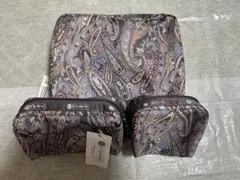 Lesportsac ペイズリー柄ポーチ3点セット