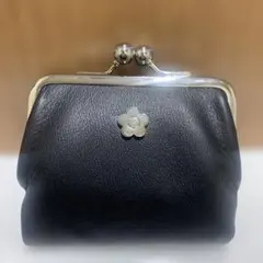 MARY QUANT フレンチシームガマロ ウォレット ブラック財布 がま口