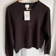H&MカーディガンL ダークブラウン