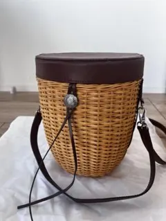 ヤコ様専用 HIAND 2WayラタンレザーBAG かごバッグ バケットバッグ