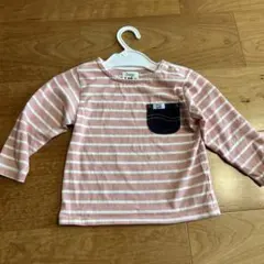 Lee長袖カットソー 80cmピンクストライプのサムネイル