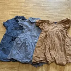 女の子　半袖ワンピース　まとめ売り3点セット　110センチ