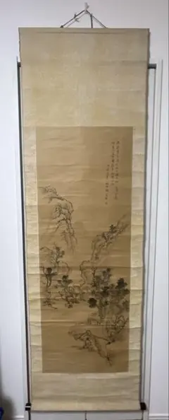 中国 寒山寺 かんざんじ 風景画 掛軸 古美術　年代物 中国 寒山寺 かんざんじ 風景画 掛軸 古美術 年代物 - メルカリ