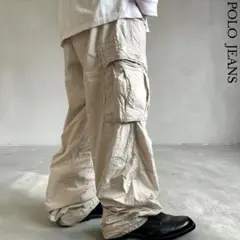 00s POLO JEANS ミリタリーワイドカーゴパンツ アイボリー Y2Kのサムネイル