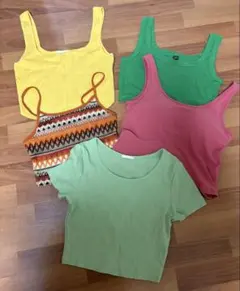 SHEIN H＆M GU カラフルトップスまとめ売り 5点セット タンクトップ