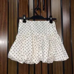 ドット柄 ミニスカート