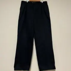90s アメカジ古着 NORSPORT 2タック 黒 ワイド チノパン W36