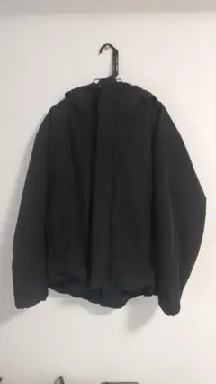 【美品】【無印良品】洗える中わたフードジャケット（黒・Lサイズ）