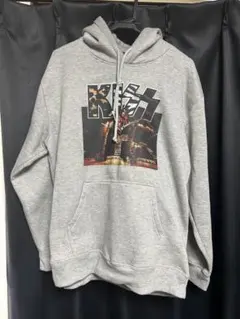 KISS 古着 パーカー グレー 2XL ヴィンテージ プリント オーバーサイズ