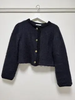 SNIDEL ファーライクニットジャケット