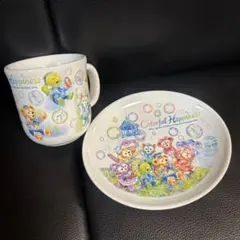 ダッフィー 20周年　スーベニアカップ　プレート2点セット　カラフルハピネス
