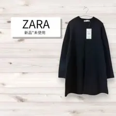 ZARA 黒 ニットミニワンピース チュニック M タグ付き