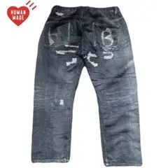 HUMAN MADE ダメージ加工ジーンズ ダークグレー