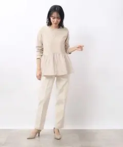 オペークドットクリップ ワイドパンツ