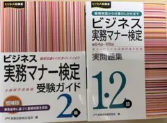【美品・カバー付】ビジネス実務マナー検定 2級 (受験ガイド・問題集)2冊セット