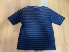 SAINT JAMES フランス製 半袖ボーダー ネイビー×緑