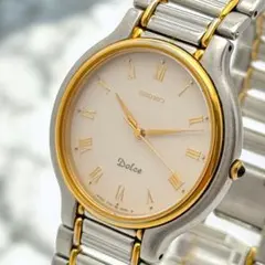 極美品　稼働品　SEIKO　ドルチェ　クォーツ　新品電池　メンズ　腕時計　コンビのサムネイル