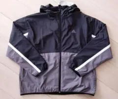 アディダス　ウインドブレーカー　ジャケット　Lサイズ　ブラックグレー　WTEAM