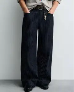 CHAMPION ® X ZARA ストライプ バギーフィットジーンズ　JP32