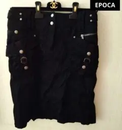 スピード発送★ エポカ EPOCA　スカート　黒　エポカ ひざ丈 M位 ブラック
