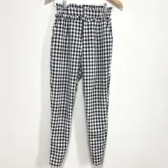 セシルマクビー ギンガムチェック ハイウエストパンツ Mサイズ 黒白のサムネイル