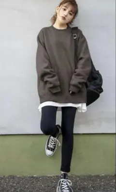 ‪‪❤︎‬GRL～サイドスリット入りロンＴ～オフホワイト‪‪❤︎‬