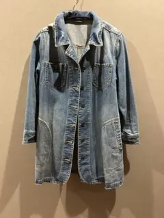 CHILD WOMANデニムジャケット ロング丈 ライトブルー