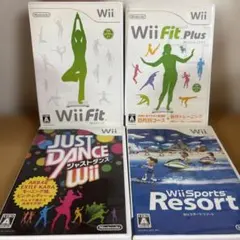 Wii Fit Plus Wii Sports Resort 4本セット