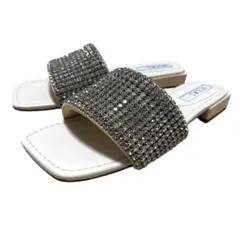 【ほぼ新品】NICAL ビジュー付き　サンダル　スパンコール　Mサイズ