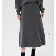 GAP マキシニットスカート　グレー　コットン　タイトスカート
