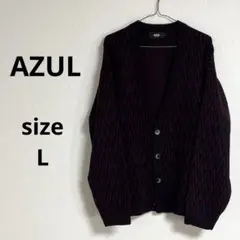 【早い者勝ち】AZUL カーディガン Lサイズ 黒赤