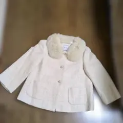 最終値下★中古品★Anatelier ホワイト ツイードジャケット 2WAY