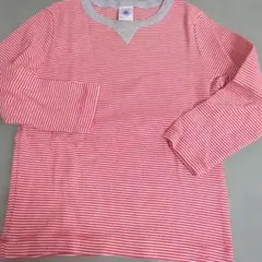 赤と白のストライプ 長袖カットソー 102センチ
