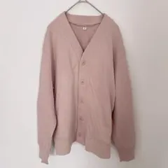 ユニクロ　ピンク Vネック カーディガン