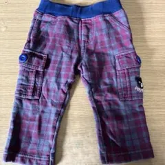 ミキハウス ◆パンツ　80 紫　ダブルB