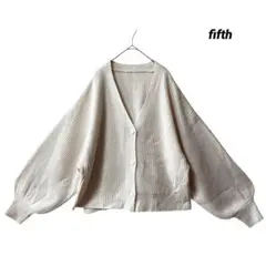 fifth ニットカーディガン ボリューム袖 オーバーサイズ アイボリー 美品