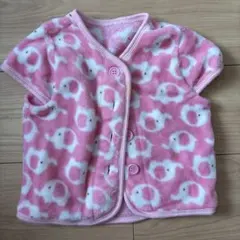 ぞう柄フリースベビーベスト　スリーパー