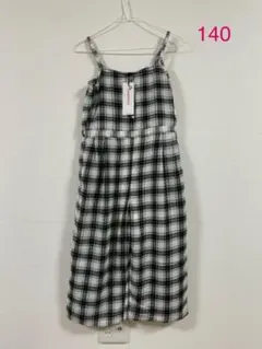 ラブトキシック　チェックオールインワン　ワイドパンツ　140