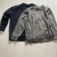 ユニクロ　ソフトニット　フリース　クルーネックT 2枚組