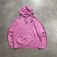 後染め加工ピンク　オリジナル一点もの　NIKEナイキ　パーカー　メンズL